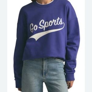 Favorite Daughter Royal Blue Crewneck with Go Sports logo sz. large
